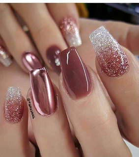 nails, girly thing and chrome