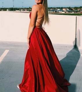 red prom dress, long prom dress and graduation dress