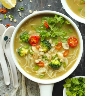 plants, thai green curry and healthy