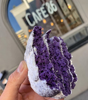 pie, ube and frosting