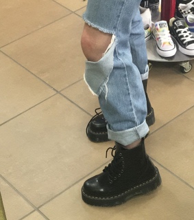 black, emo and jeans