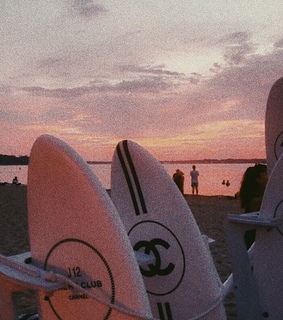 sunset, ? and surfing