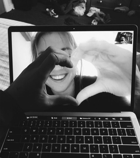 love, girl and laptop