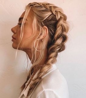 girl, beautiful and braids