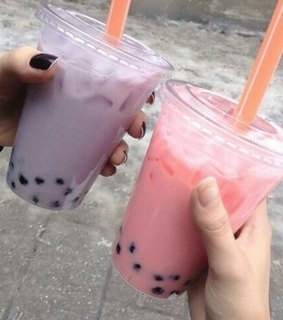 food, boba tea and Aesthetic food