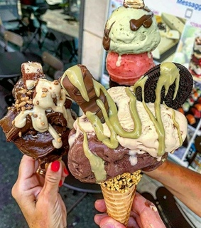 yummy, sorvete and cookies