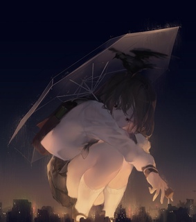 original art, night city and artwork