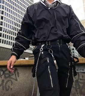 white, e-boy and accesories