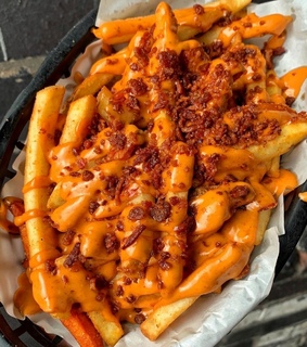 yummy, fries and cheat day