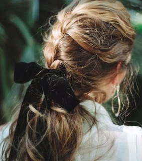 braid, ribbon and hair
