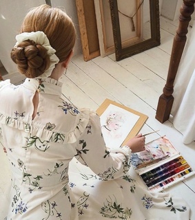 scrunchie, braid and bun