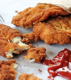 food, chicken nuggets and delicious