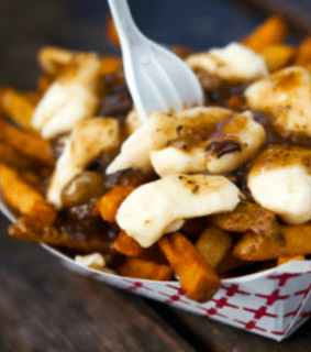 french fries, poutine and gravy