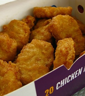 chicken nuggets, yum and love