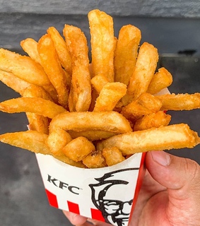 ketchup, potato chips and kfc