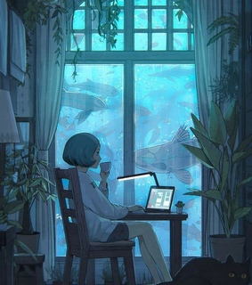 blue, windows and whale