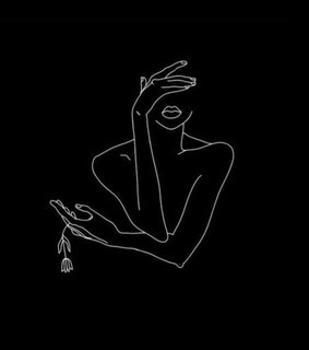 black, lips and flower