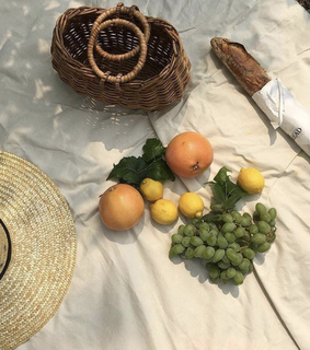 bread, picnic and baguette