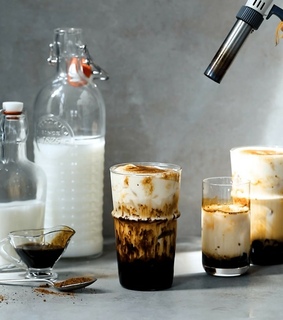 milk tea, stout and drink