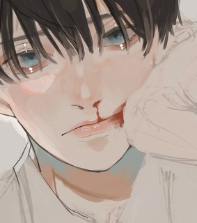 illustration, blue eyes and boy