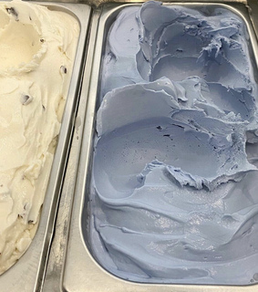 ice cream, blue and white and blue