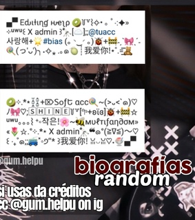 bio, instagram and editingneed