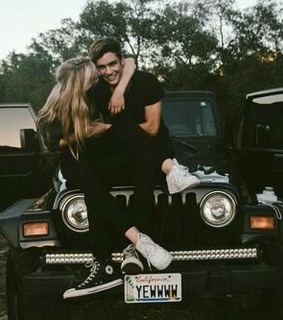 kiss me, my love and jeep