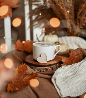 cozy, autumn and fairy lights