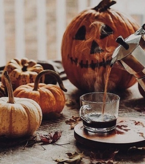 coffee, halloween and drink