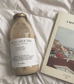 milk tea, beige and food