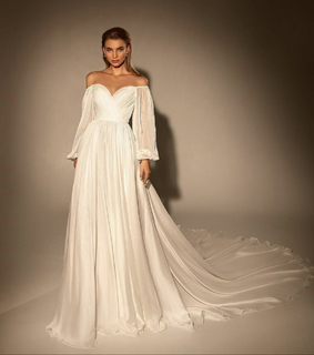 flowy dress, dress and white gown