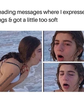 sarcastic, message and soft