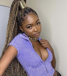 blonde box braids, box braids and protective style