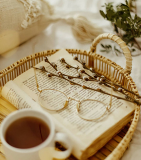 beverage, read and glasses