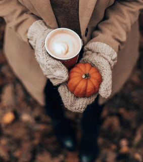beverage, coffee and pumpkin