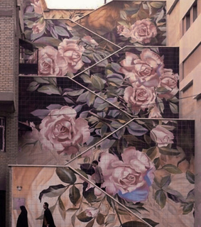 flowers, white and mural