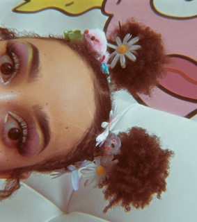 red, cute girl and rapper