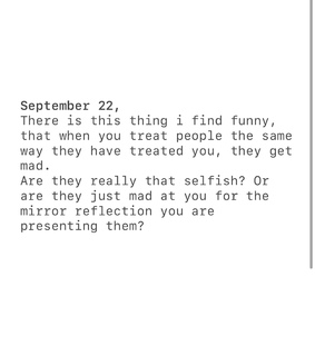 selfish, reflection and poetry