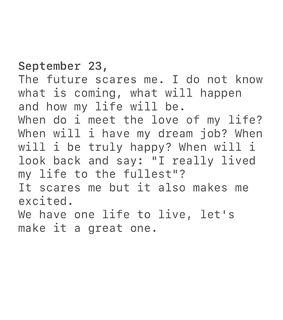 happy, day by day and future