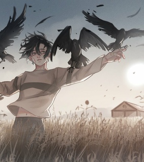 scenery, boy illustration and artwork