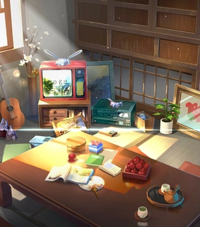 aesthetic, drawing and anime sceneries