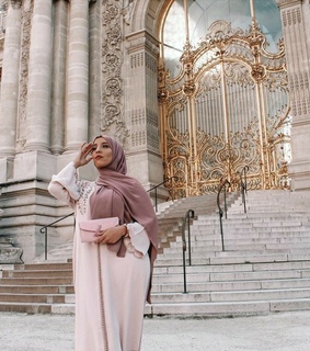 abaya, rose gold and oriental
