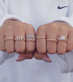luxury, rings and manicure