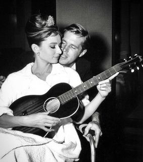 audrey hepburn, george peppard and classic hollywood