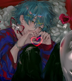 present, shounen and heart balloons