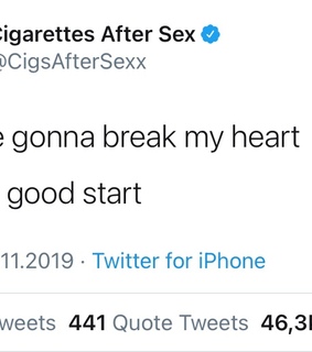 after, tweet and cigarettes