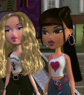 bratz, black and hot pink
