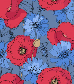 blue, paintings and illustrations