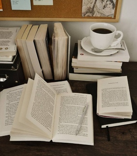 light academia, books and notes