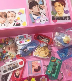 haechan, winwin and kpop merch